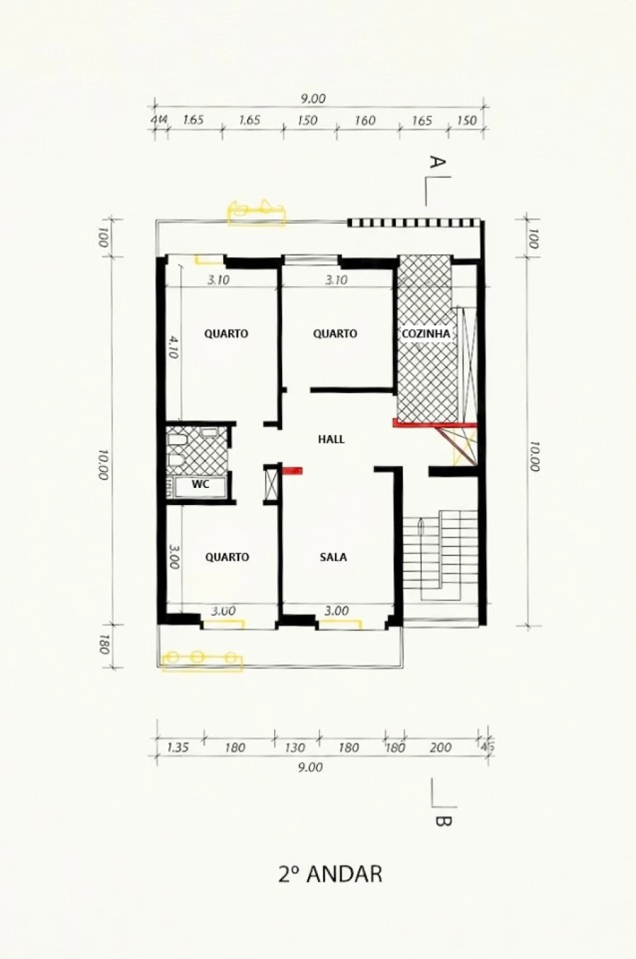 Apartamento T3 para Arrendamento em Ericeira Planta 1