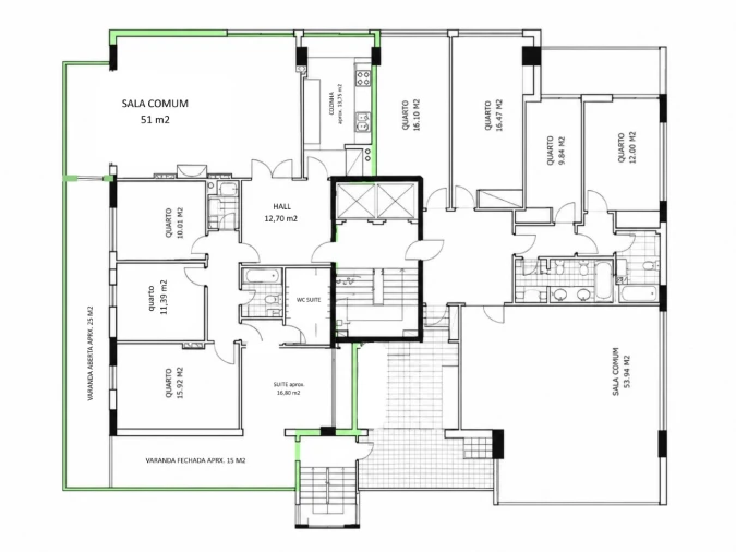 Apartamento T4 para Venda em Belém Planta 1