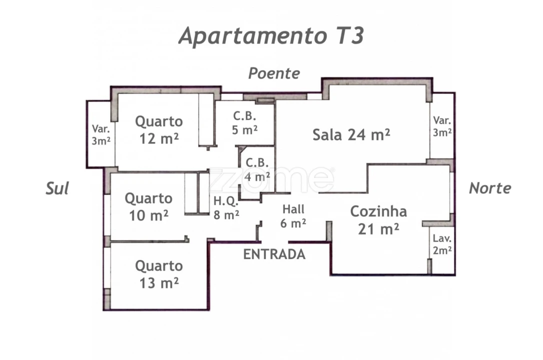 Apartamento T3 para Venda em São João da Madeira Foto 25