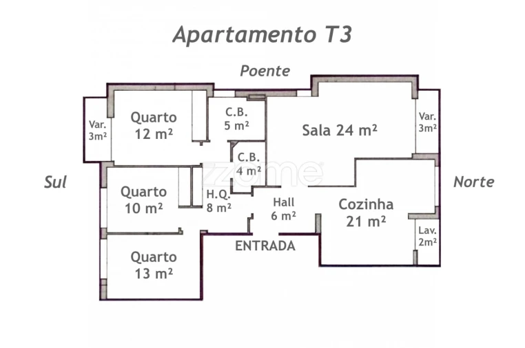 Apartamento T3 para Venda em São João da Madeira Foto 25