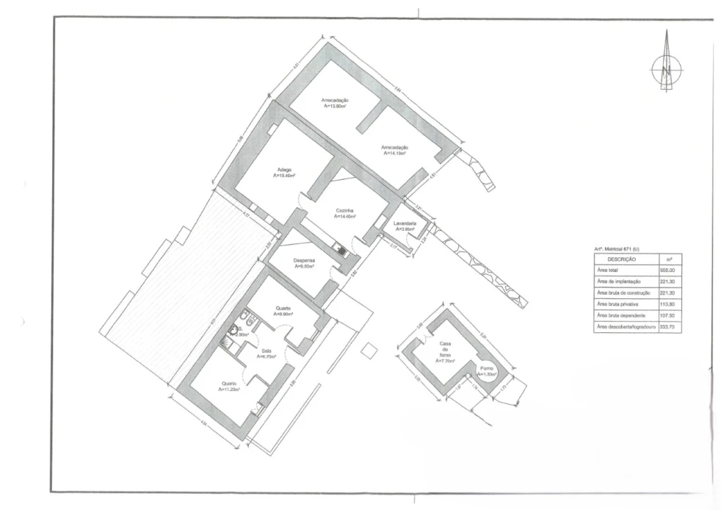 Quinta T2 para Venda em Conceição e Cabanas de Tavira Planta 2