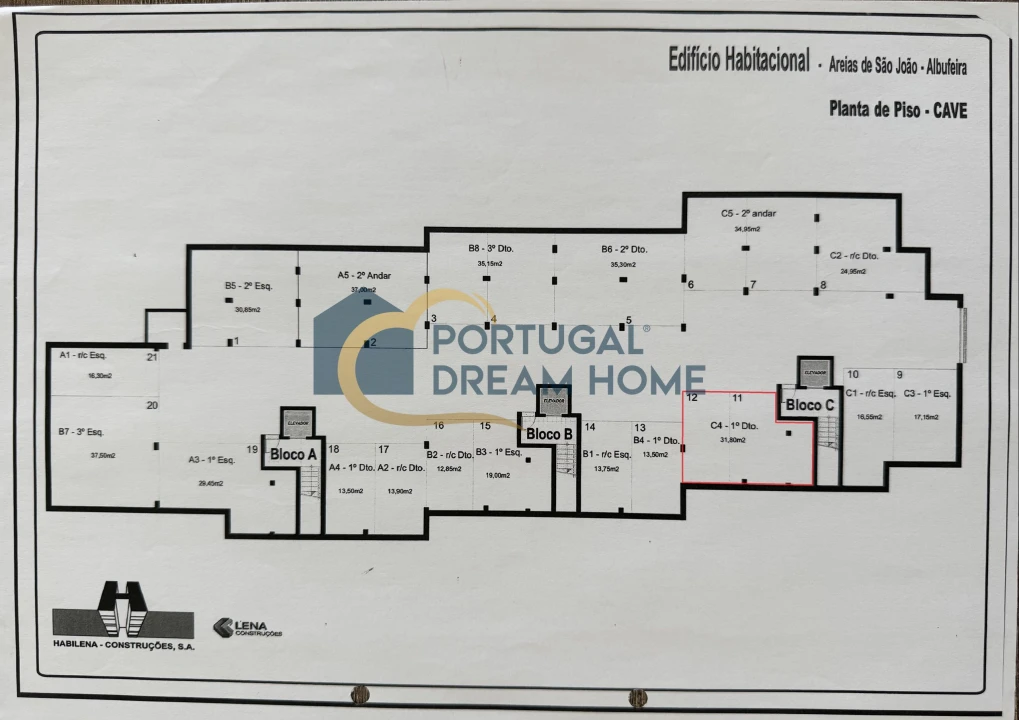 Apartamento T2 para Venda em Albufeira e Olhos de Água Planta 2