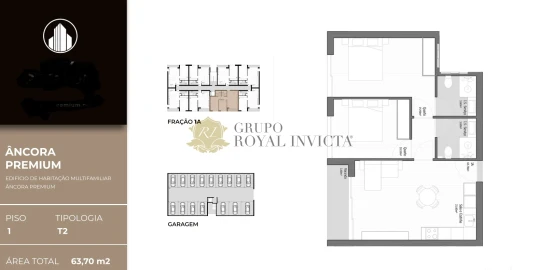 Apartamento T2 para Venda em Vila Praia de Ancora