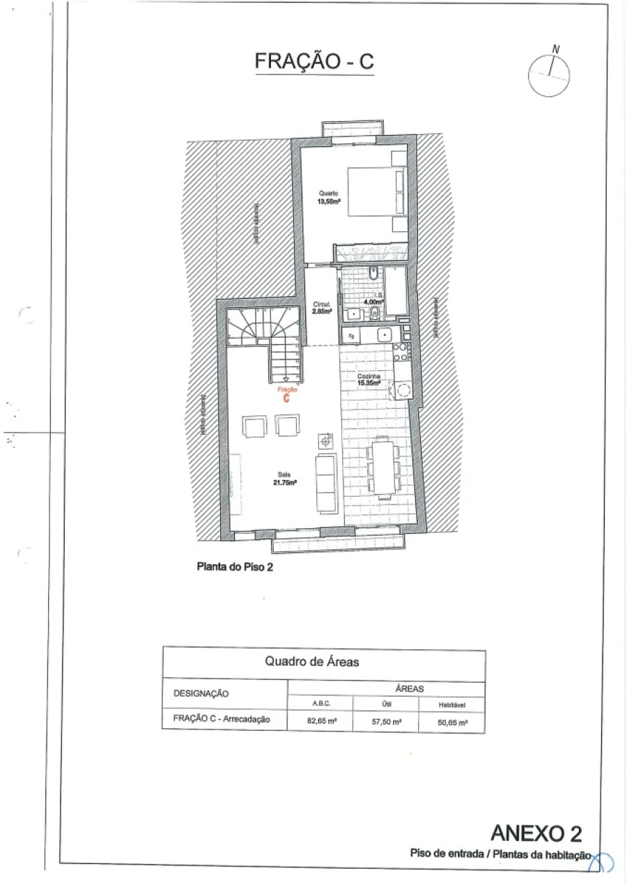 Apartamento T1 para Venda em Nazare Planta 1