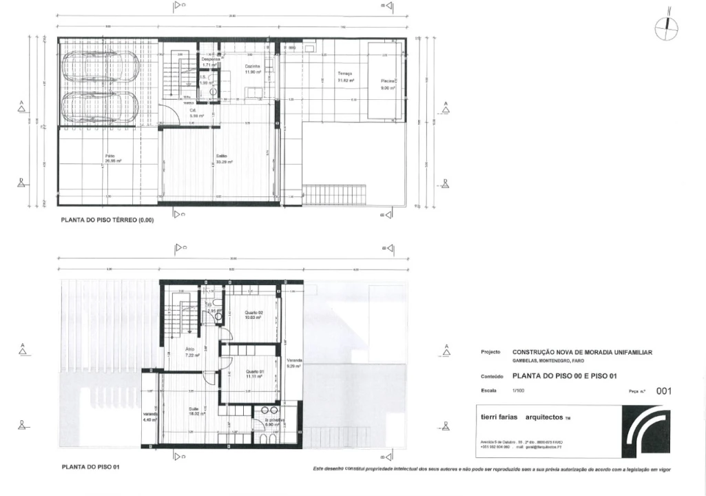 Moradia T3 para Venda em Montenegro Planta 2