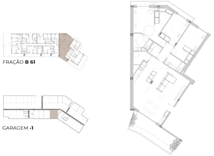 Apartamento T3 para Venda em Oliveira do Douro Planta 1