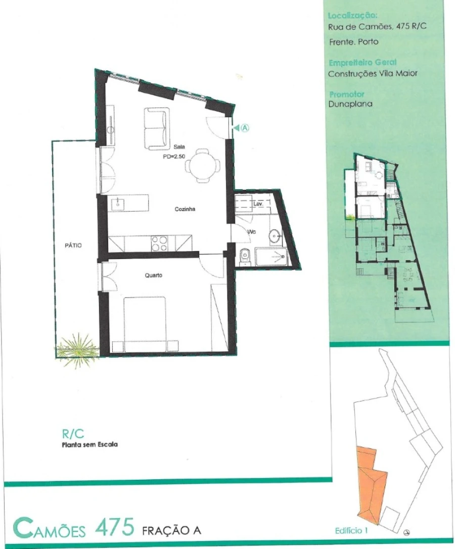 Apartamento T1 para Venda em Cedofeita, Santo Ildefonso, Sé, Miragaia, São Nicolau e Vitória Planta 1