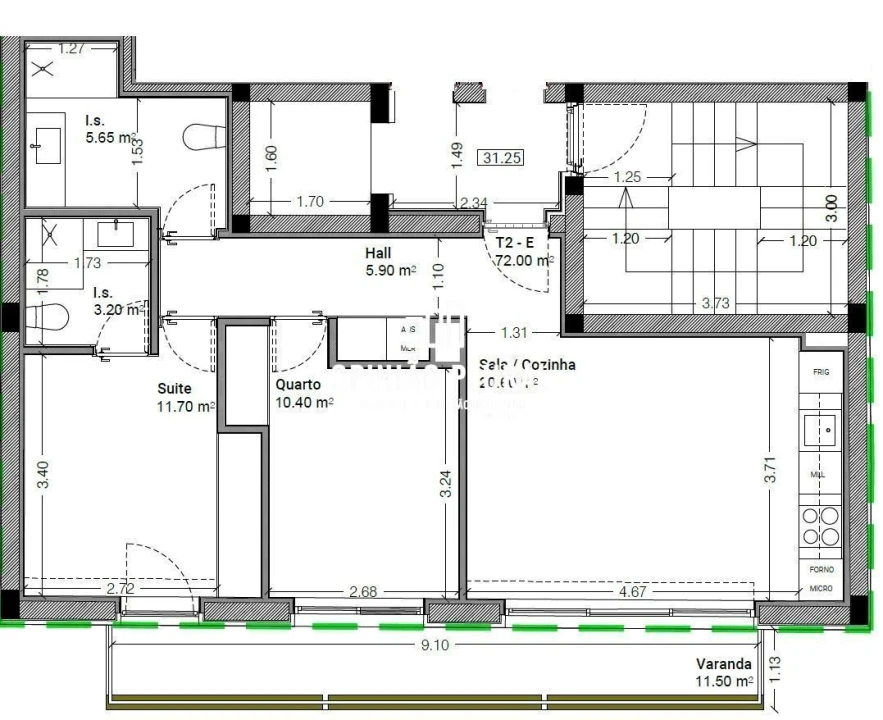 Apartamento T2 para Venda em Anta e Guetim Foto 12