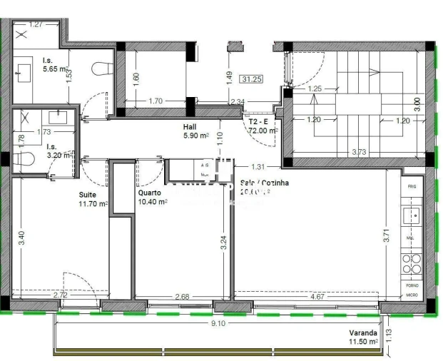 Apartamento T2 para Venda em Anta e Guetim Foto 12