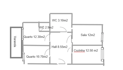 Apartamento T2 para Venda em Santo Antonio da Charneca