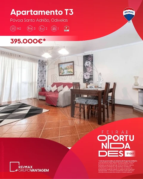 Apartamento T3 para Venda em Póvoa de Santo Adrião e Olival Basto