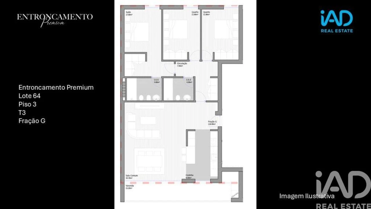 Apartamento T3 para Venda em São João Baptista Foto 6