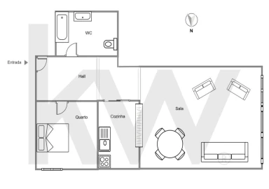 Apartamento T1 para Venda em A dos Cunhados e Maceira