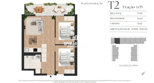 Apartamento T2 para Venda em Vilar de Andorinho