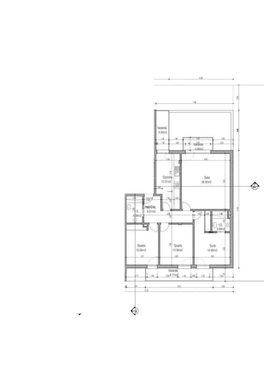 Apartamento T3 para Venda em Marinha Grande Planta 1
