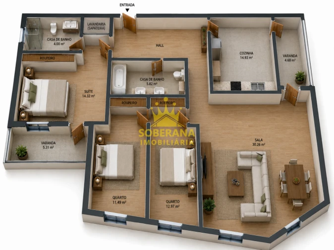 Apartamento T3 para Venda em Marinha Grande Foto 11