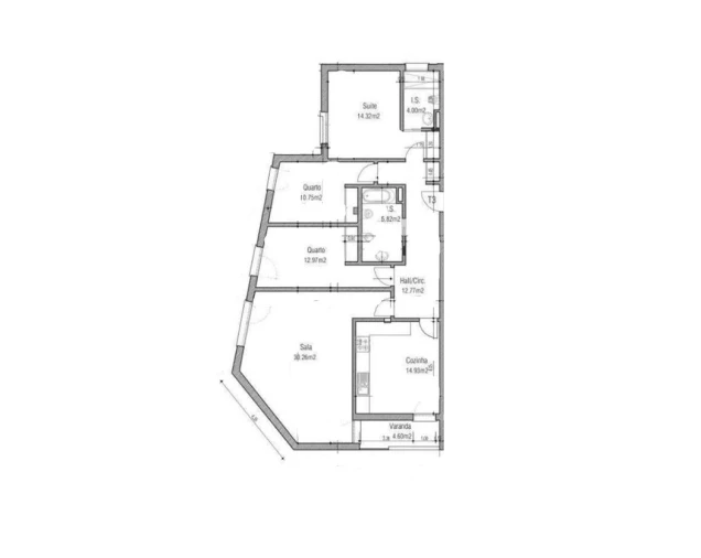 Apartamento T3 para Venda em Marinha Grande Planta 1