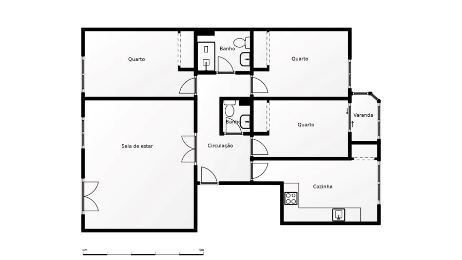 Apartamento T3 para Venda em Alto do Seixalinho, Santo André e Verderena Planta 1