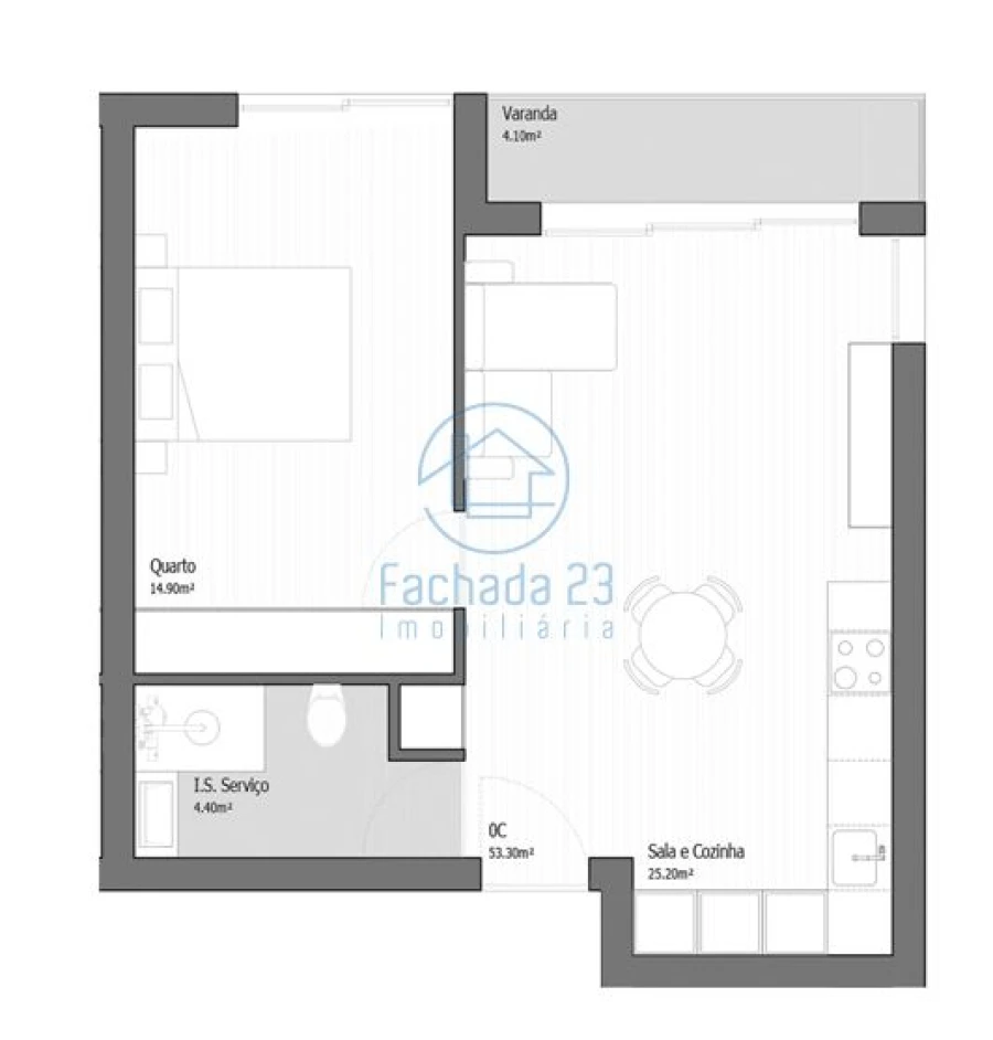 Apartamento T1 para Venda em Ancora Planta 1