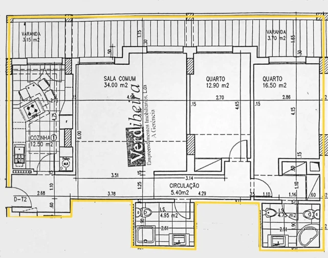 Apartamento T2 para Venda em Alverca do Ribatejo e Sobralinho Planta 1