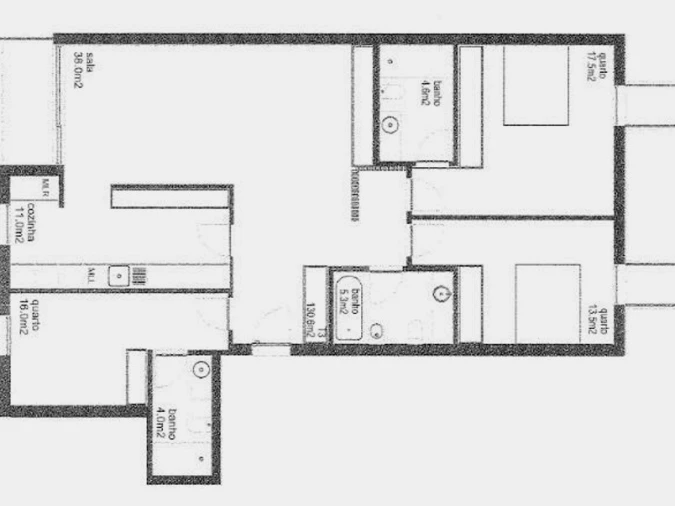 Apartamento T3 para Venda em Glória e Vera Cruz Planta 1
