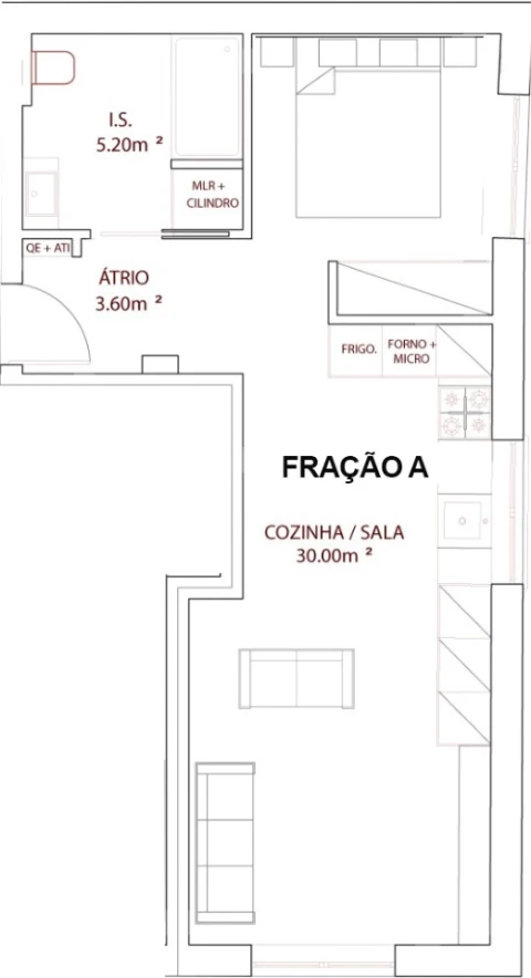 Apartamento T1 para Venda em Nazare