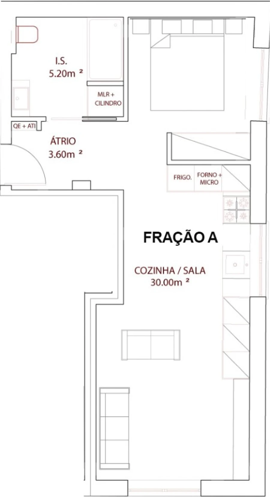 Apartamento T1 para Venda em Nazare Planta 3