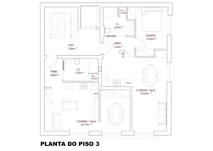 Apartamento T2 para Venda em Nazare Planta 1