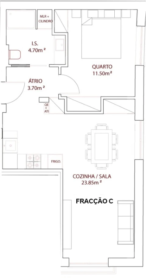 Apartamento T1 para Venda em Nazare