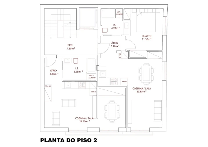 Apartamento T1 para Venda em Nazare Planta 1