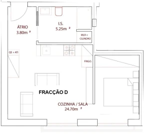 Apartamento T1 para Venda em Nazare