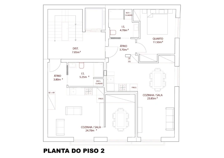 Apartamento T1 para Venda em Nazare Planta 1