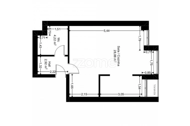 Apartamento T1 para Venda em Bonfim Planta 1