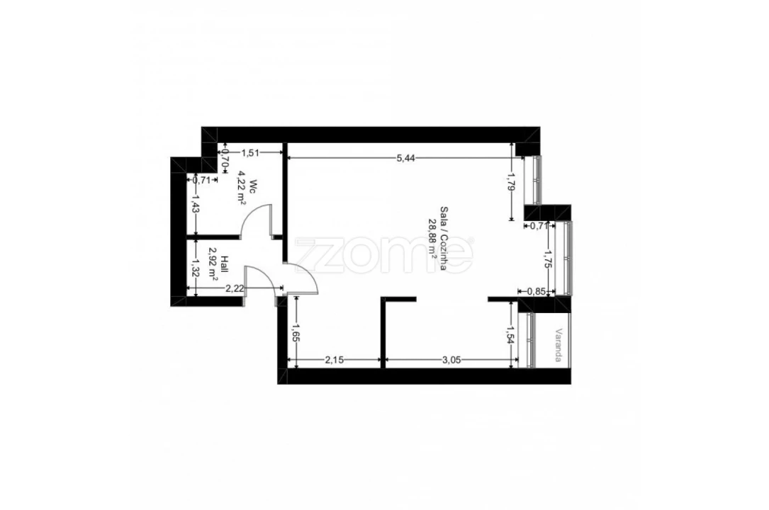 Apartamento T1 para Venda em Bonfim Planta 2