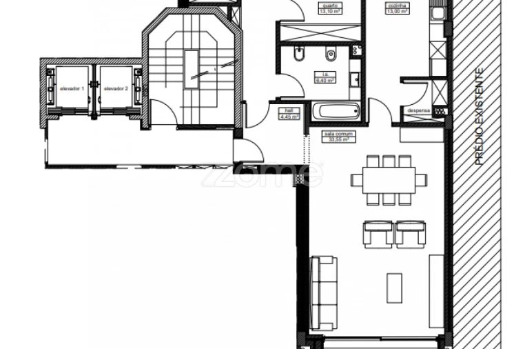 Apartamento T2 para Venda em Vila Nova da Telha Planta 1