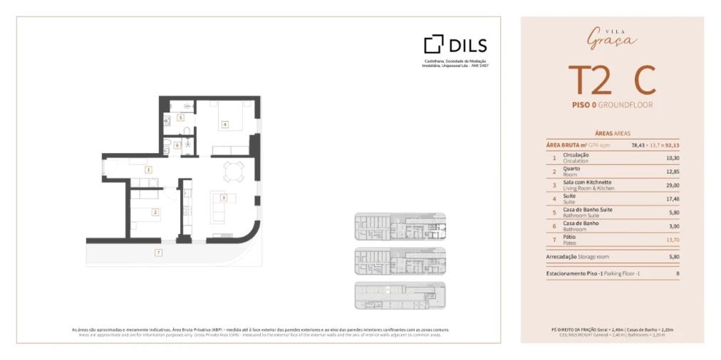 Apartamento T2 para Venda em São Vicente Planta 1