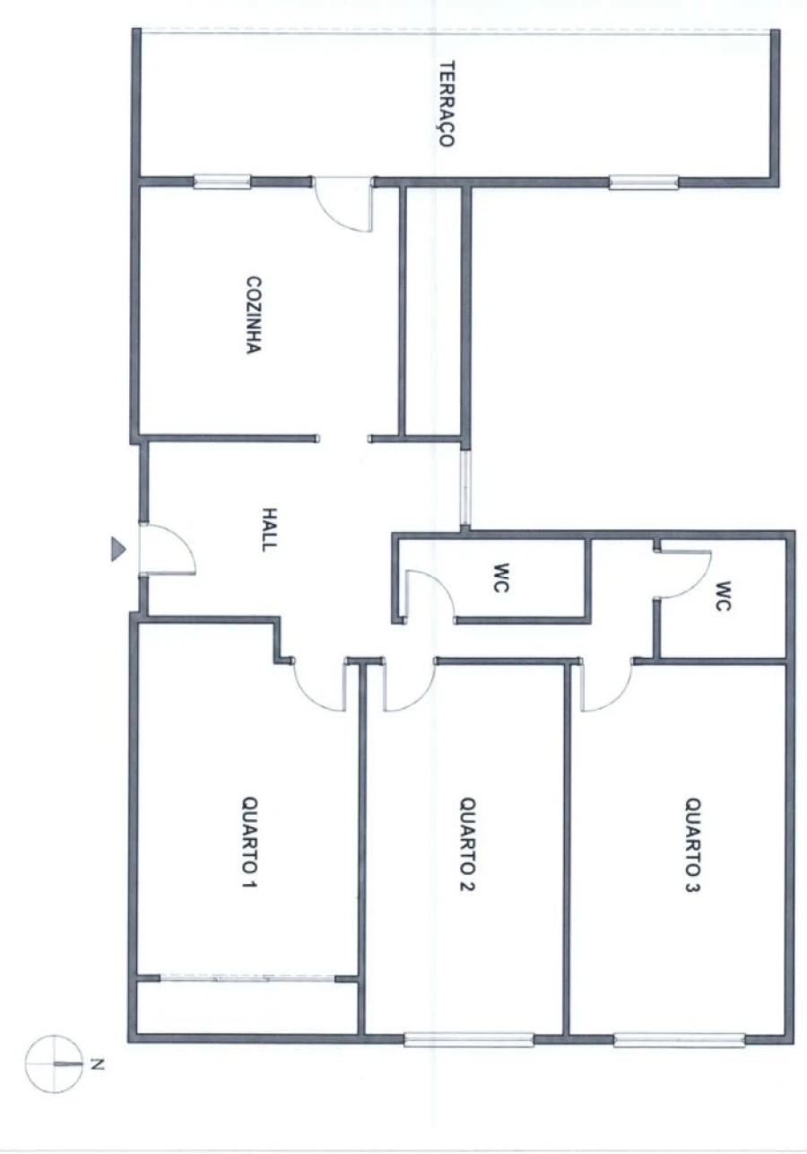 Apartamento T3 para Venda em Barreiro e Lavradio Planta 1