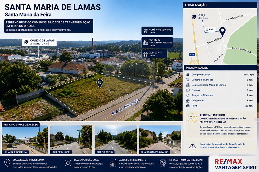 Terreno para Venda em Santa Maria de Lamas Foto 1