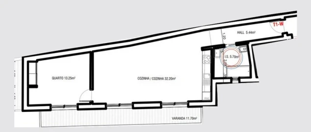 Apartamento T1 para Venda em Altura