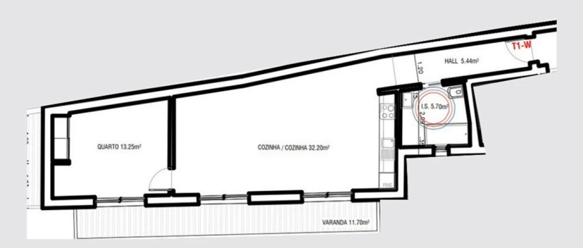 Apartamento T1 para Venda em Altura Foto 14