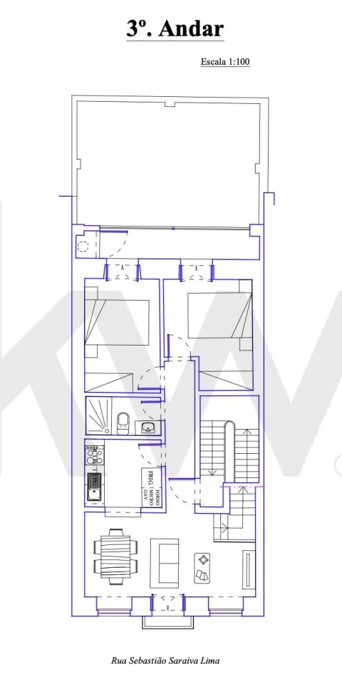 Apartamento T3 para Arrendamento em Penha de França