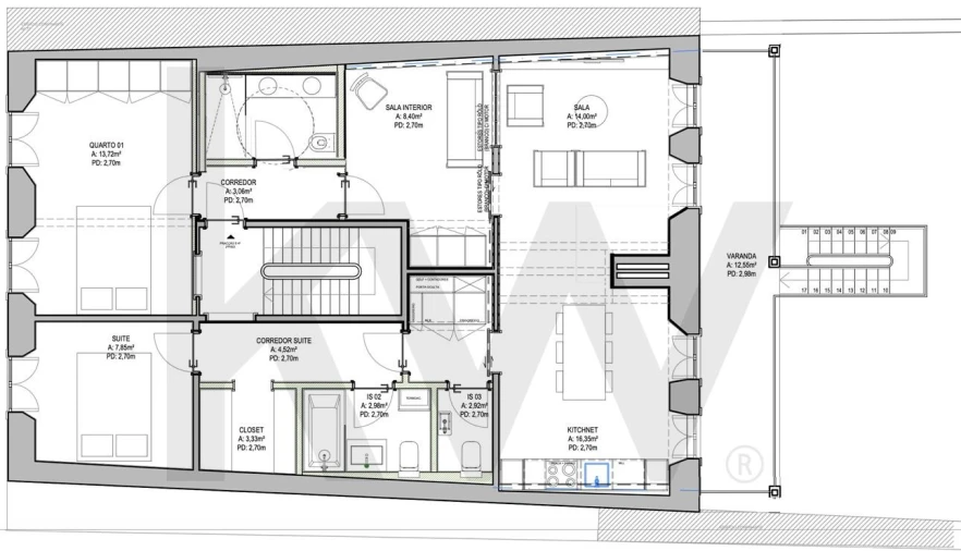 Apartamento T2 para Venda em São Vicente Foto 49