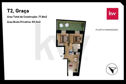 Apartamento T2 para Venda em São Vicente