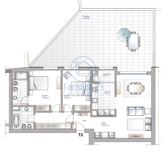 Apartamento T2 para Venda em Oliveira do Douro Planta 1
