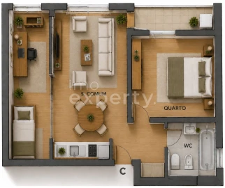 Apartamento T2 para Venda em Águas Livres
