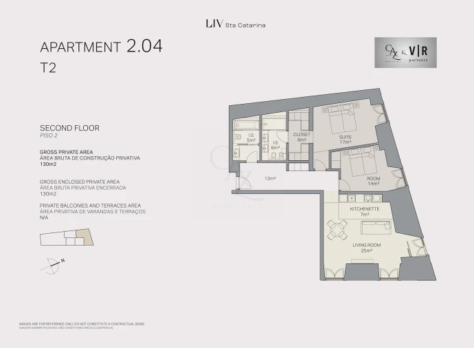 Apartamento T2 para Venda em Santa Maria Maior Planta 1