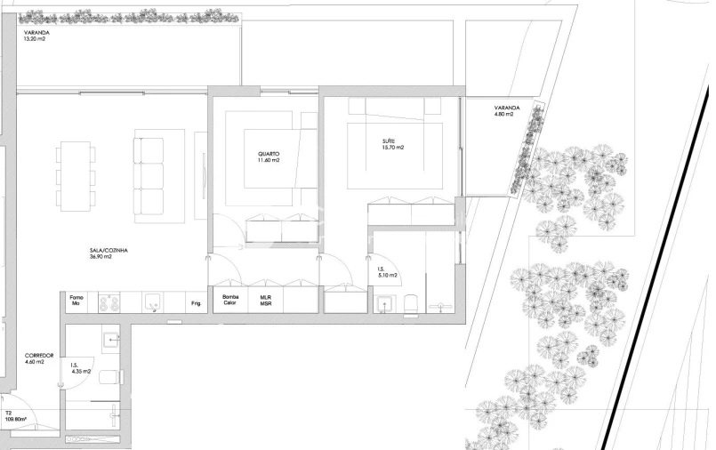 Apartamento T2 para Venda em Barcelos, V.Boa, V.Frescainha Planta 1