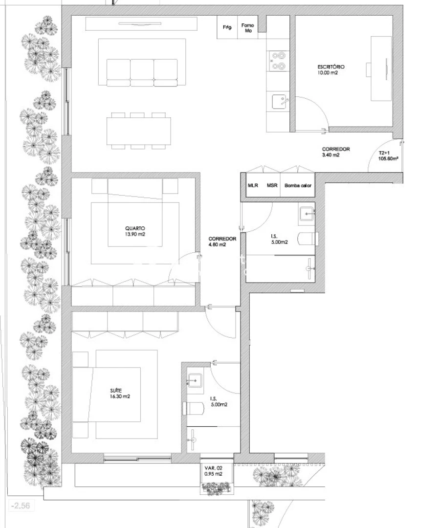 Apartamento T2 para Venda em Barcelos, V.Boa, V.Frescainha Planta 1