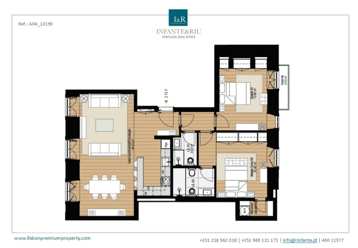 Apartamento T2 para Venda em Estrela Planta 1