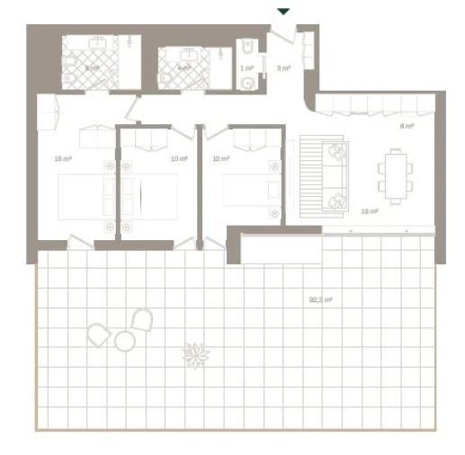 Apartamento T3 para Venda em Santa Marinha e São Pedro da Afurada Planta 1